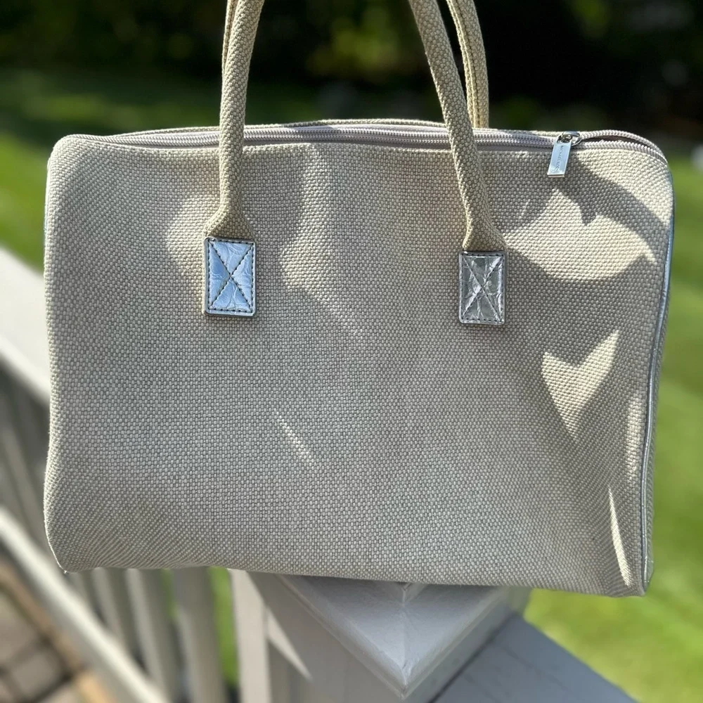 Michael Kors Canvas Duffle Satchel Handbag